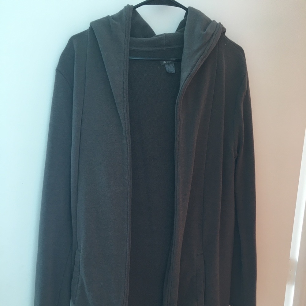 Men hooded cardigan